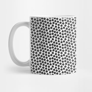 Black and White Neck Gator Black and White Flower Pattern Mug